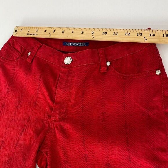 Lexi Jeans Womens Size 6 Straight Leg Red Stretch Cotton Blend Comfort Used - Picture 8 of 16